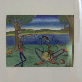 Pittura intitolato ""Homo signum": al f…" da Alice Castellani, Opera d'arte originale