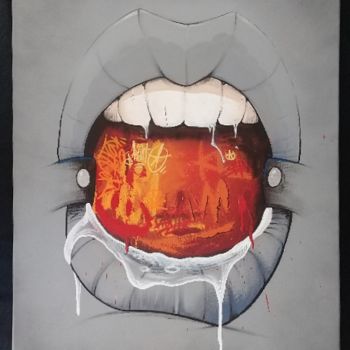 Painting titled "Bouche Kent" by Kent, Original Artwork, Other