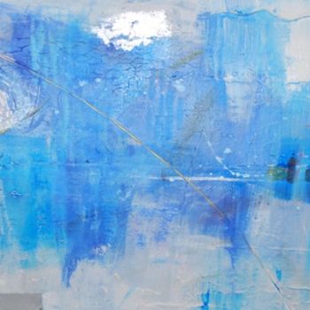 Painting titled "Infiniment bleu" by Alicepencer, Original Artwork, Oil