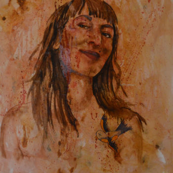 Schilderij getiteld "Pépita" door Alice, Origineel Kunstwerk, Acryl