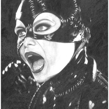 Disegno intitolato "Catwoman" da Alice Mantovani, Opera d'arte originale, Grafite