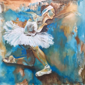 Pintura titulada "Bailando en sueños…" por Alicia Besada, Obra de arte original, Oleo