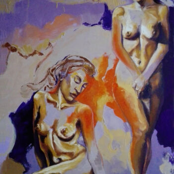 Painting titled "El pacto / The pact…" by Alicia Besada, Original Artwork, Oil