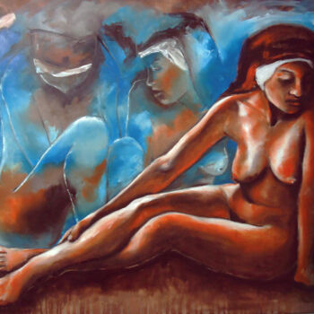 Peinture intitulée "También son mujeres…" par Alicia Besada, Œuvre d'art originale, Huile