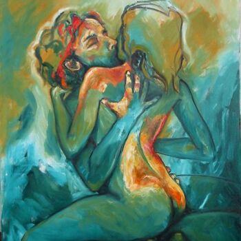 Pintura titulada "El infierno es verd…" por Alicia Besada, Obra de arte original, Oleo