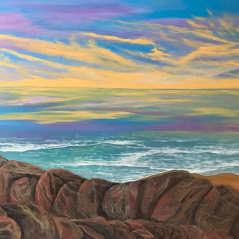 Pittura intitolato "Seascape 420" da Alicia Lopez, Opera d'arte originale, Olio