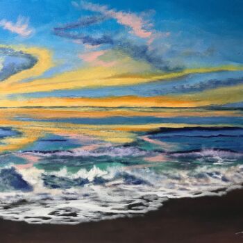 Painting titled "Seascape 340" by Alicia Lopez, Original Artwork, Oil