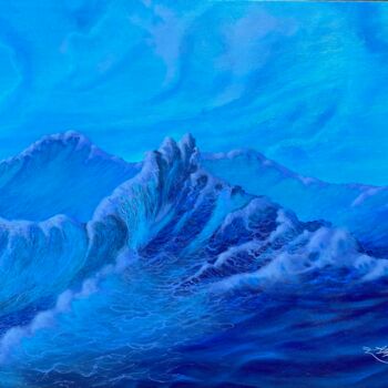 Painting titled "Angry waves 013" by Alicia Lopez, Original Artwork, Acrylic