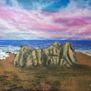 Painting titled "Rocks03" by Alicia Lopez, Original Artwork, Oil