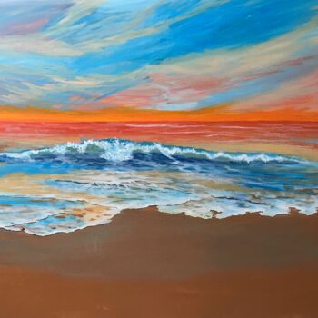 Картина под названием "Seascape 405" - Alicia Lopez, Подлинное произведение искусства, Масло