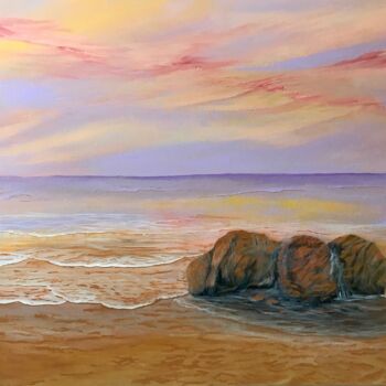 Painting titled "Seascape 307" by Alicia Lopez, Original Artwork, Oil