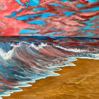 Painting titled "Seascape 290" by Alicia Lopez, Original Artwork, Oil