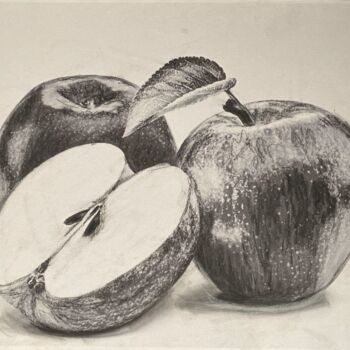 Drawing titled "Fruit 013" by Alicia Lopez, Original Artwork, Charcoal