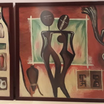 Pintura titulada "africano.jpg" por Alicia Pimentel García, Obra de arte original, Acrílico