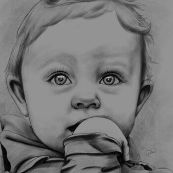 Digital Arts titled "Baby portrait" by Alicia Vermant Nesztler, Original Artwork, Digital Painting