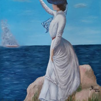 Painting titled "ADIOS" by Alicia, Original Artwork, Oil