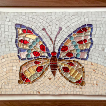 Sculpture titled "Glass-ceramic mosai…" by Katerina Alinovskaya, Original Artwork, Mosaic