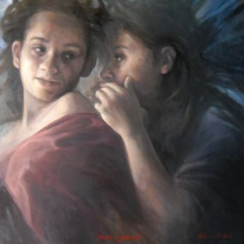 Malerei mit dem Titel "Maria e Gabriele" von Katarina Ali, Original-Kunstwerk, Öl