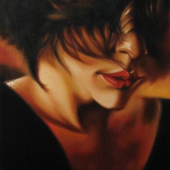 Painting titled "Lips and..." by Alikhanov, Original Artwork, Oil