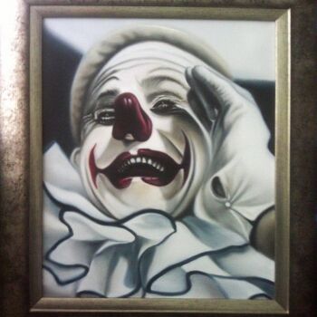 Painting titled "Clown2" by Alikhanov, Original Artwork, Oil