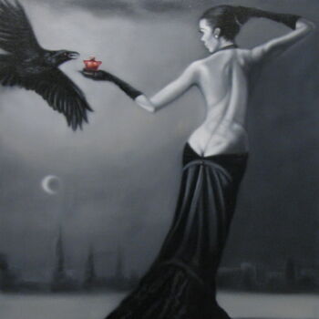 Картина под названием "Mistress of the Nig…" - Алиханов, Подлинное произведение искусства, Другой