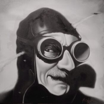 Pintura titulada "Pilot 2" por Alikhanov, Obra de arte original, Oleo