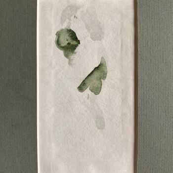 Картина под названием "Green woman" - Алина Буглеева, Подлинное произведение искусства, Акварель Установлен на картон
