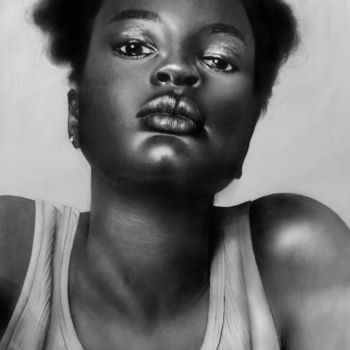 Drawing titled "Black Beauty" by Alina Chuprina, Original Artwork, Charcoal