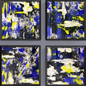 Painting titled "Quadriptych "As a s…" by Alina Khramova, Original Artwork, Acrylic Mounted on Wood Stretcher frame