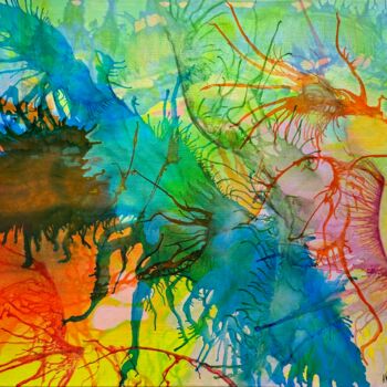 Картина под названием "Herbst" - Alina Kloka, Подлинное произведение искусства, Акрил Установлен на Деревянная рама для носи…