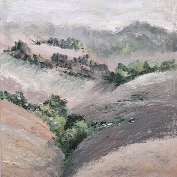 Painting titled "Minimal: Hills" by Alina Komleva, Original Artwork, Oil