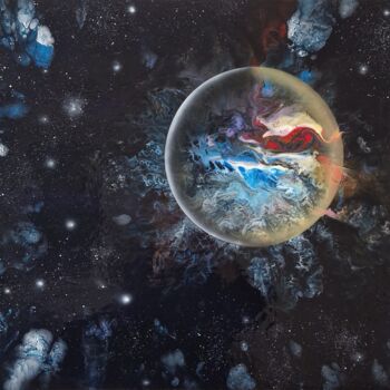 Painting titled "Galaxy - Joy" by Alina Ley, Original Artwork, Acrylic