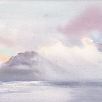 Peinture intitulée "De la fenêtre" par Alina Lyuts, Œuvre d'art originale, Aquarelle