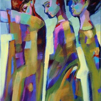 Pittura intitolato "The women" da Alina Matykiewicz, Opera d'arte originale, Acrilico