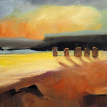 Painting titled "More sun" by Alina Matykiewicz, Original Artwork, Oil Mounted on Other rigid panel
