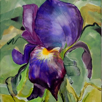 Pintura intitulada "Iris Iris" por Alina Matykiewicz, Obras de arte originais, Acrílico Montado em Painel de madeira