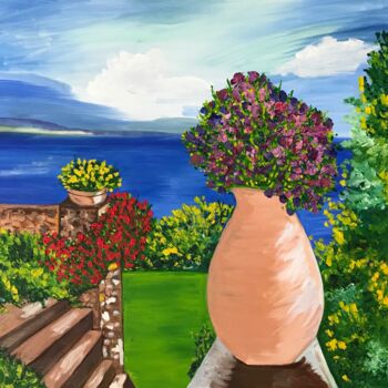 Pintura intitulada "Seascape" por Alina Morozova, Obras de arte originais, Óleo