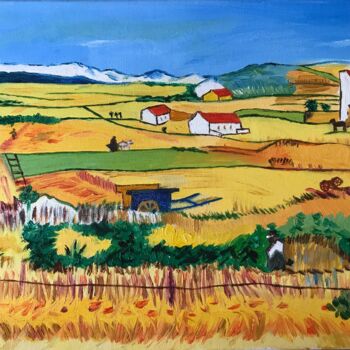 Pintura intitulada "Fields" por Alina Morozova, Obras de arte originais, Óleo
