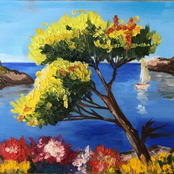 Painting titled "Oasis" by Alina Morozova, Original Artwork, Oil