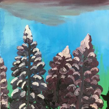 Painting titled "Trees" by Alina Morozova, Original Artwork, Oil