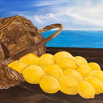 Ζωγραφική με τίτλο "Lemons" από Alina Morozova, Αυθεντικά έργα τέχνης, Λάδι