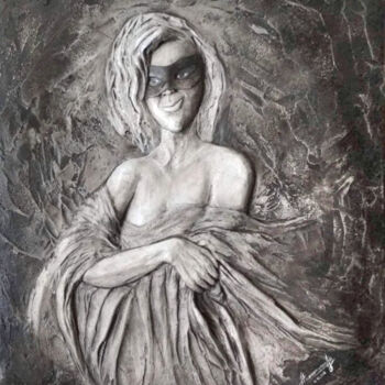 Escultura titulada "milady" por Alina Nikitina, Obra de arte original, Yeso Montado en Otro panel rígido