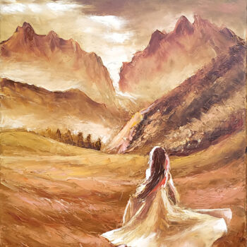 Pittura intitolato "wind of change Вете…" da Alina Nitsevych (A.N.), Opera d'arte originale, Olio