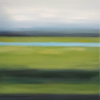 Картина под названием "Iceland (the green…" - Alina Olkhovikova (Alina Ol), Подлинное произведение искусства, Масло