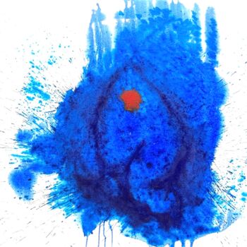 Malerei mit dem Titel "Blue abstract" von Alina Poloboc, Original-Kunstwerk, Acryl