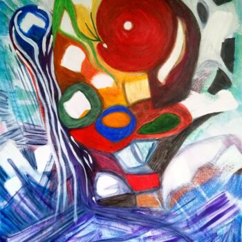 Картина под названием "L'origine du monde" - Alina Reyes, Подлинное произведение искусства, Акрил Установлен на Деревянная р…