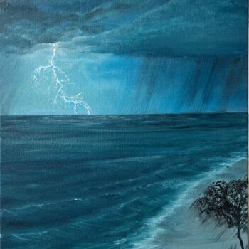 Painting titled "“Storm in the heart”" by Alina Shelest, Original Artwork, Oil
