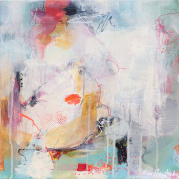 Картина под названием "Spring vibes" - Alina Shevchenko, Подлинное произведение искусства, Акрил Установлен на Деревянная ра…