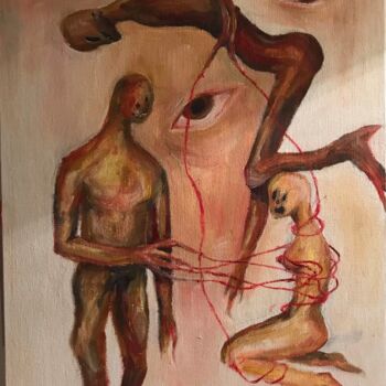 Картина под названием "Муки совести" - Алина Волошина, Подлинное произведение искусства, Масло