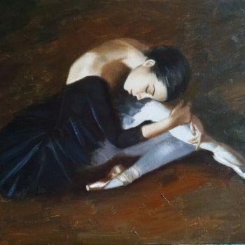 Painting titled "Ballet dancer" by Alina Yakhyaeva, Original Artwork, Oil